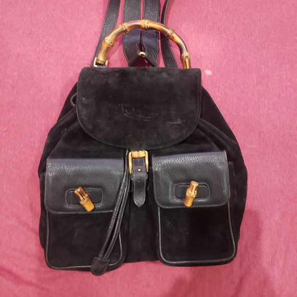 Gucci Bamboo Black Backpack - Picture 1 of 3